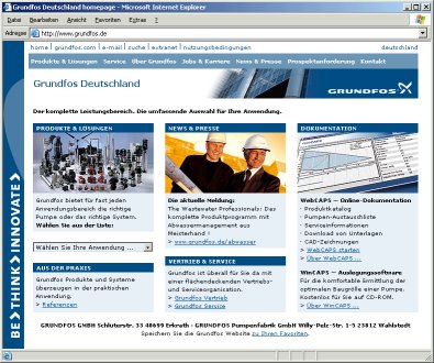 Direkter Zugriff auf Grundfos’ deutsche Website