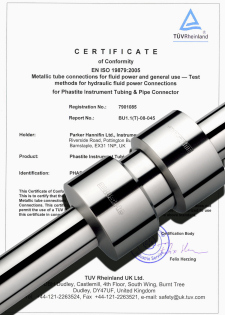 创新Parker-Fitting ist nach whichtiger Norm f<e:1> r Hydraulikanwendungen zertifiziert