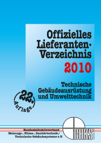 Offizielles lieferantens - verzeichnis des BHKS 2010 erschienen