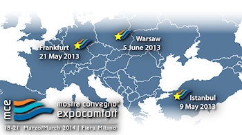 Mostra Convegno Expocomfort (MCE) stellt Konzept für 2014 auf drei Road-Shows vor