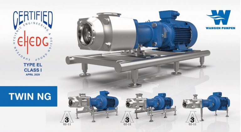 EHEDG- und 3-A Zertifikate für die Schraubenspindelpumpe WANGEN Twin NG