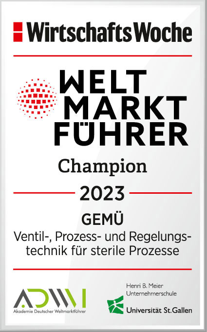 GEMÜ zum siebten Mal in Folge von WirtschaftsWoche als weltmarkt<s:2> hrer ausgezeichnet