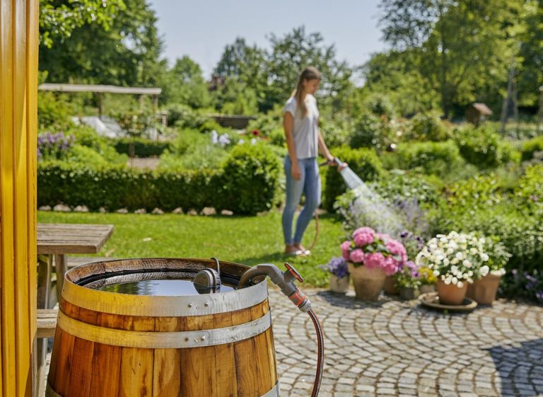 Schonende Gartenbewässerung mit Regenwasser